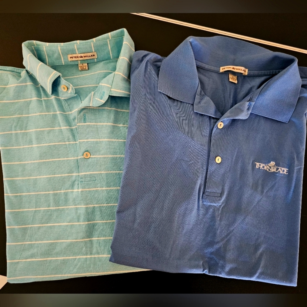 Mens Peter Millar polo shirt bundel sz L thornblade